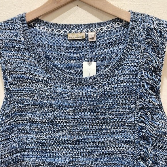 NEW! Anthropologie Holding Horses Knit Tweed Fringe Sweater Dress - S - Picture 5 of 14